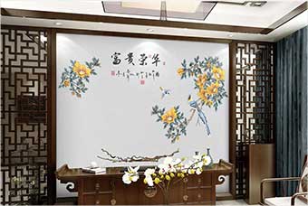 赣州森佰汇航空纤维墙咔(富贵荣华)