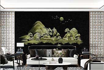 赣州森佰汇航空纤维墙咔(湖光山色)